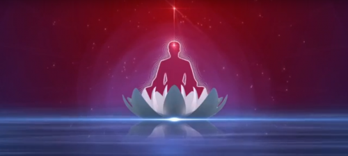 Meditation pose animation image